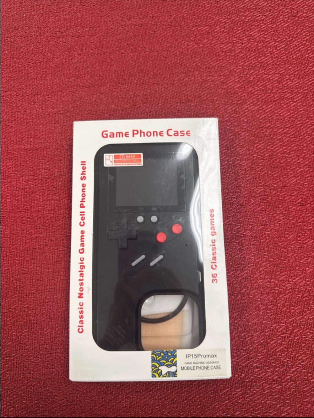 Game Phone Case for iPhone 15 Pro Max - Black Retro Gaming Shell
